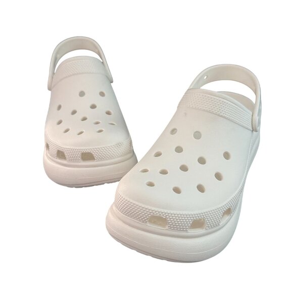 CROCS Shoes - Crocs Classic Crush Clogs In White, Size M8 W10 WORN ONCE